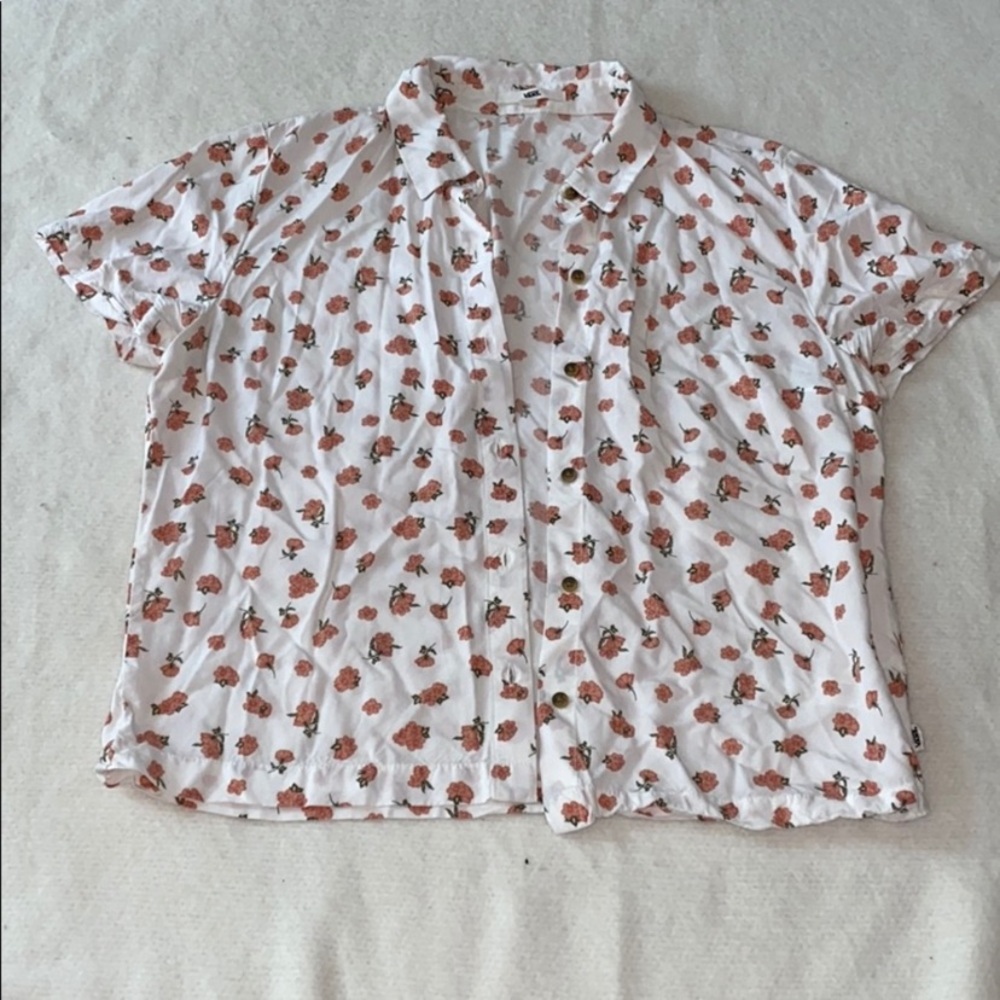 Vans, medium, floral, button up